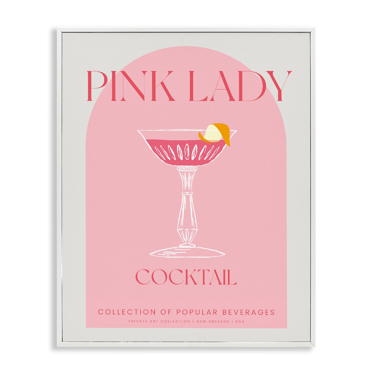 Stupell Industries Stylish Retro Pink Lady Framed Giclee, design by Lil' Rue